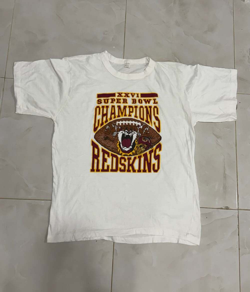 Vintage 1992 Washington Redskins Super Bowl XXVI Champions Taz T-Shirt